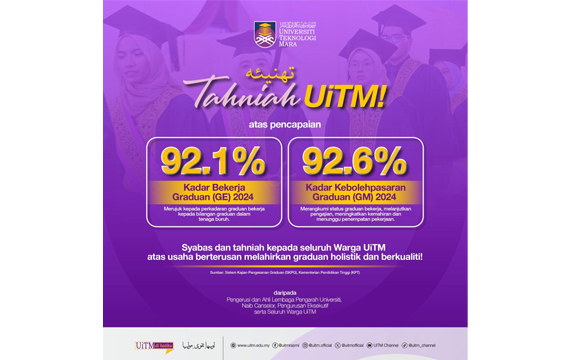 UiTM Catat Sejarah Kadar Kebolehpasaran Graduan Tertinggi