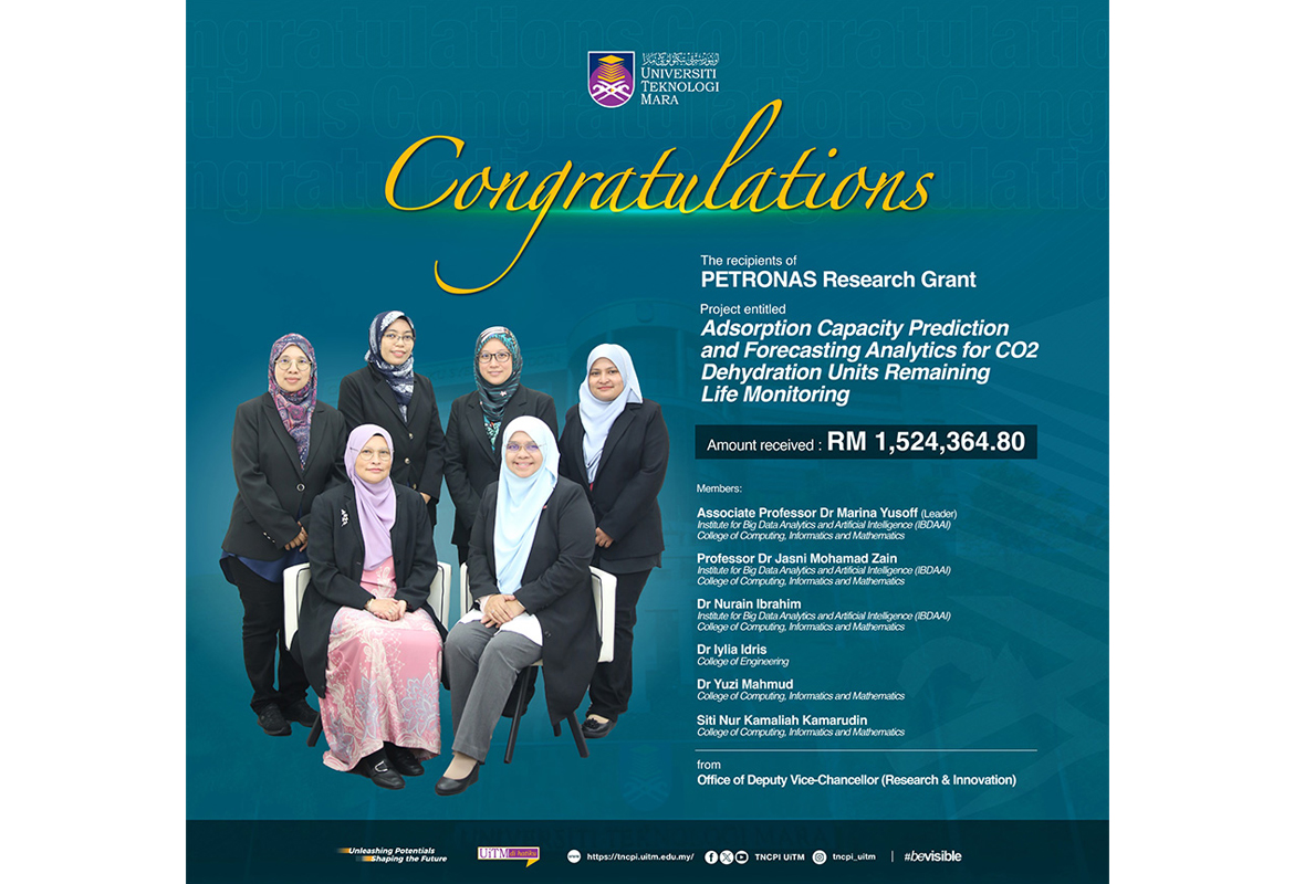 UiTM Accelerates Innovation in CO2 Dehydration Units Remaining Life Monitoring