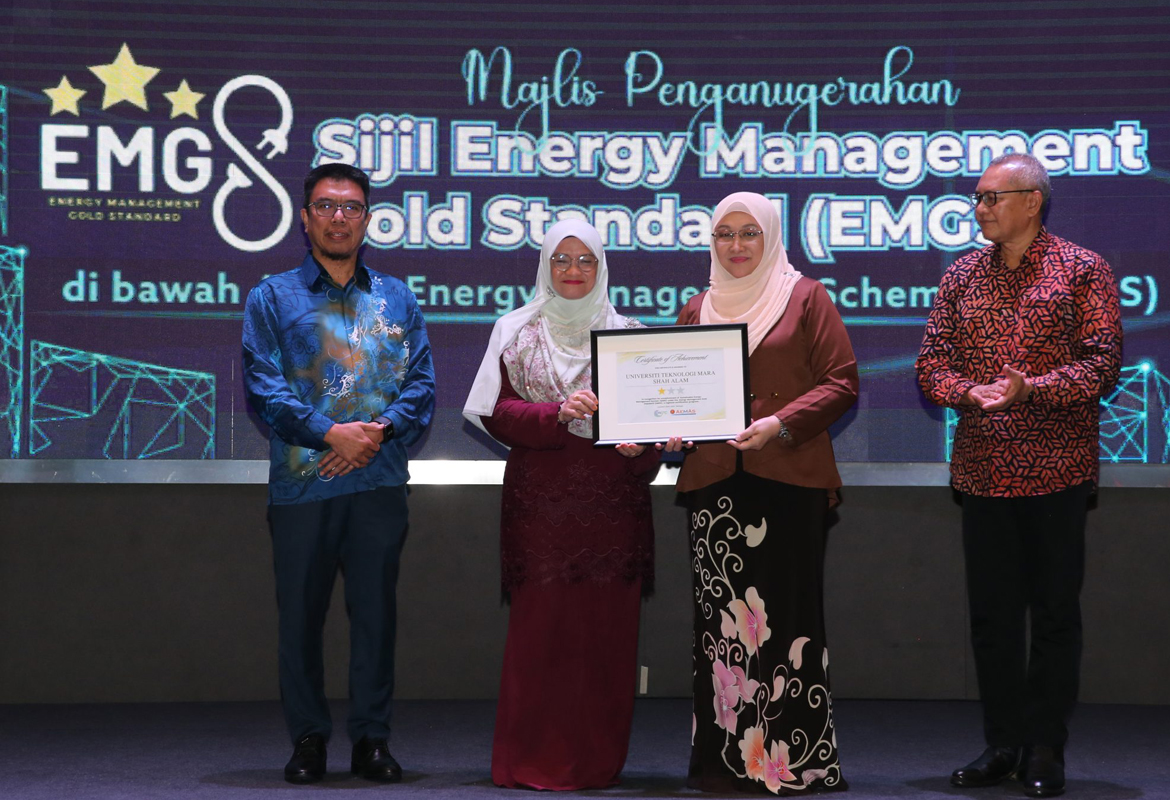 UiTM Shah Alam menerima Pensijilan Energy Management Gold Standard (EMGS) 1- bintang