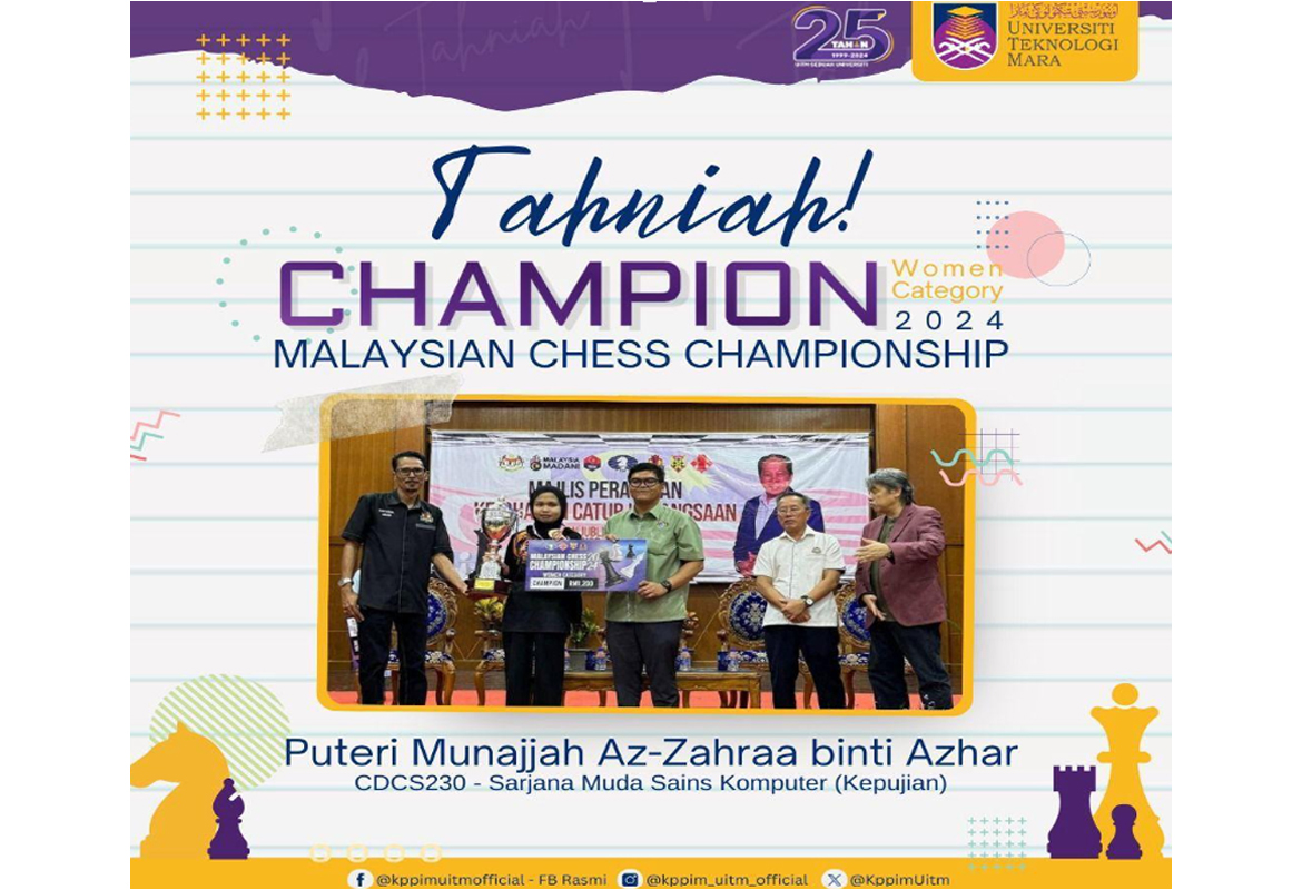Puteri Munajjah Az-Zahraa - Puteri Catur Kebanggaan UiTM